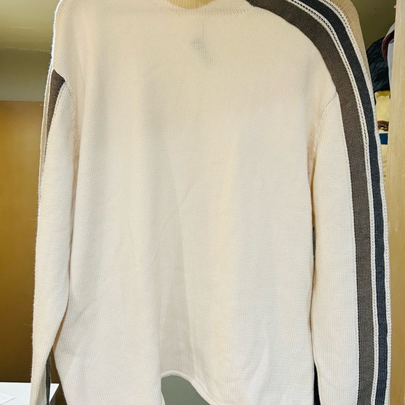 Alp N Rock Cream and Gray Turtleneck Sweater - Picture 1 of 3